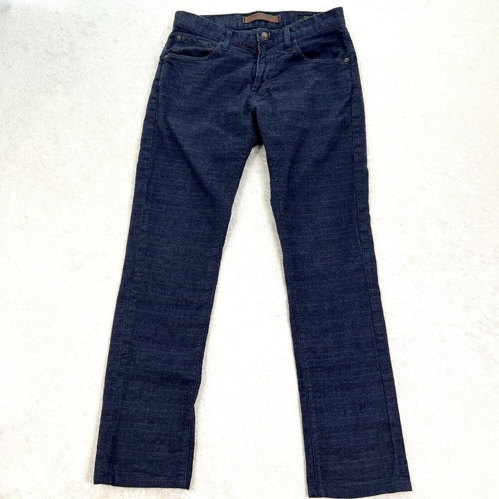 AGAVE DEMIN Jeans Rocker Mens 31 Classic Taper Baltimore Plaid Vintage Dark Blue